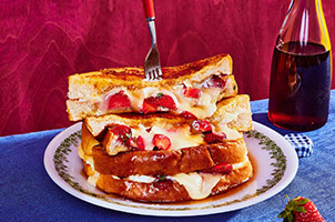 Grilled cheese aux fraises