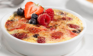 Crème brûlée aux 3 baies