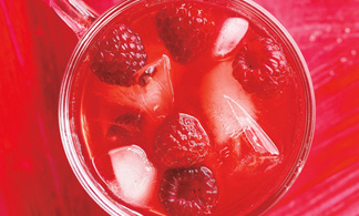 Thé glacé aux framboises
