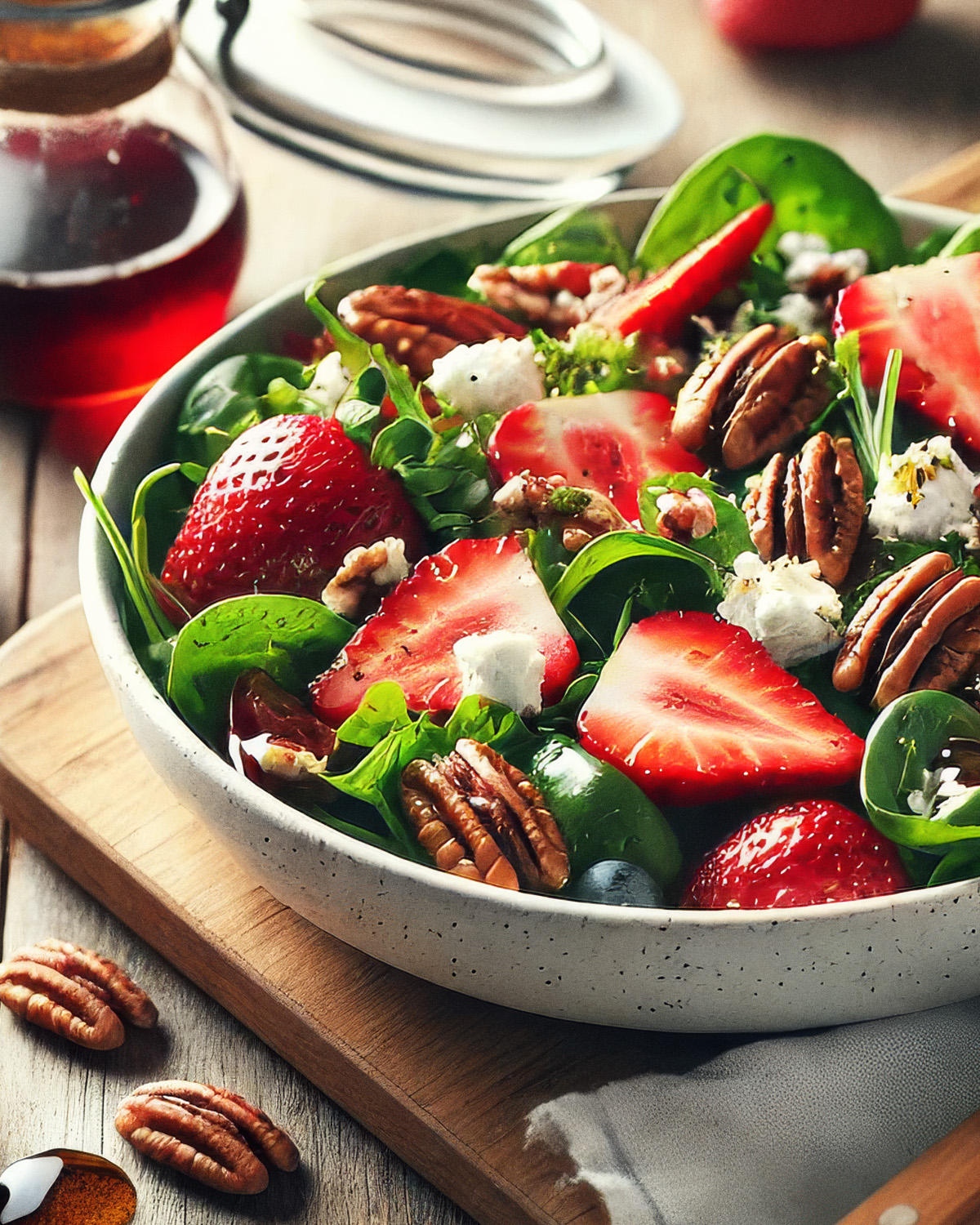 Salade de fraises, lentilles et farro