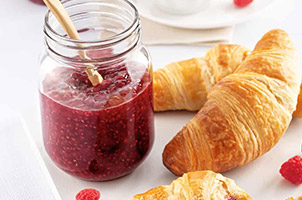 Confiture de framboises et zestes d’orange