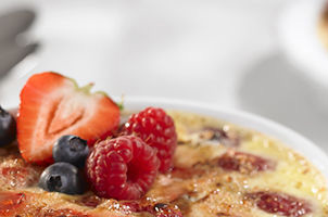 Crème brûlée aux 3 baies