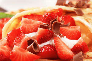 Crêpe aux fraises