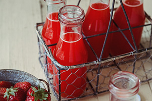 Limonade aux fraises oranges érable sans sucre