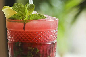 Mojito framboise-pêche