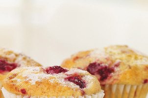 Muffins aux framboises et au kéfir