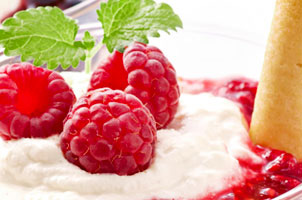 Parfait aux framboises