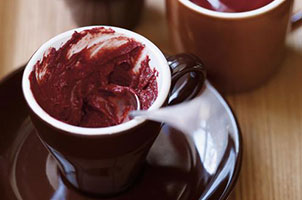 Petits pots de chocolat aux framboises