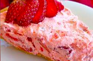 Tarte mousseuse aux fraises